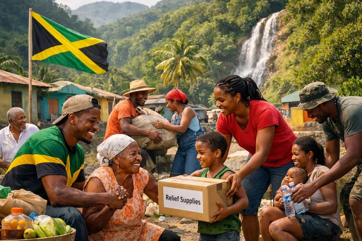 An image of Jamaica and people helping each other-1-2