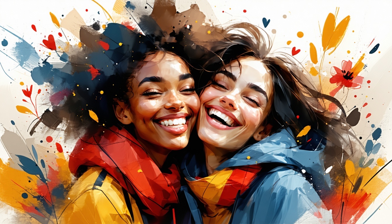 people smiling and happy filled with joy and laughter feeling love-1