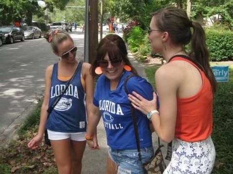 Alexi (center) and her friends at UF