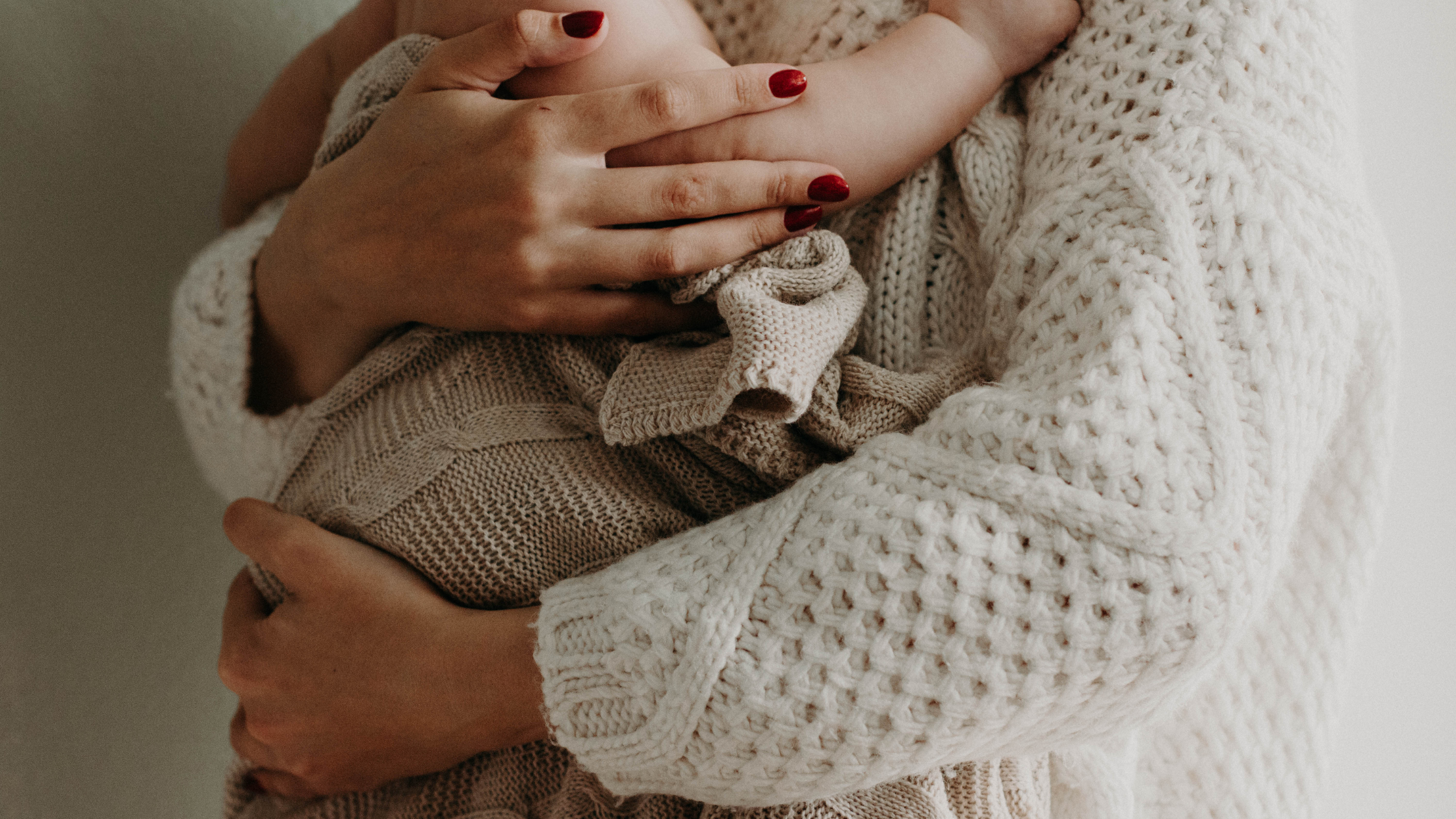 Mom holding baby