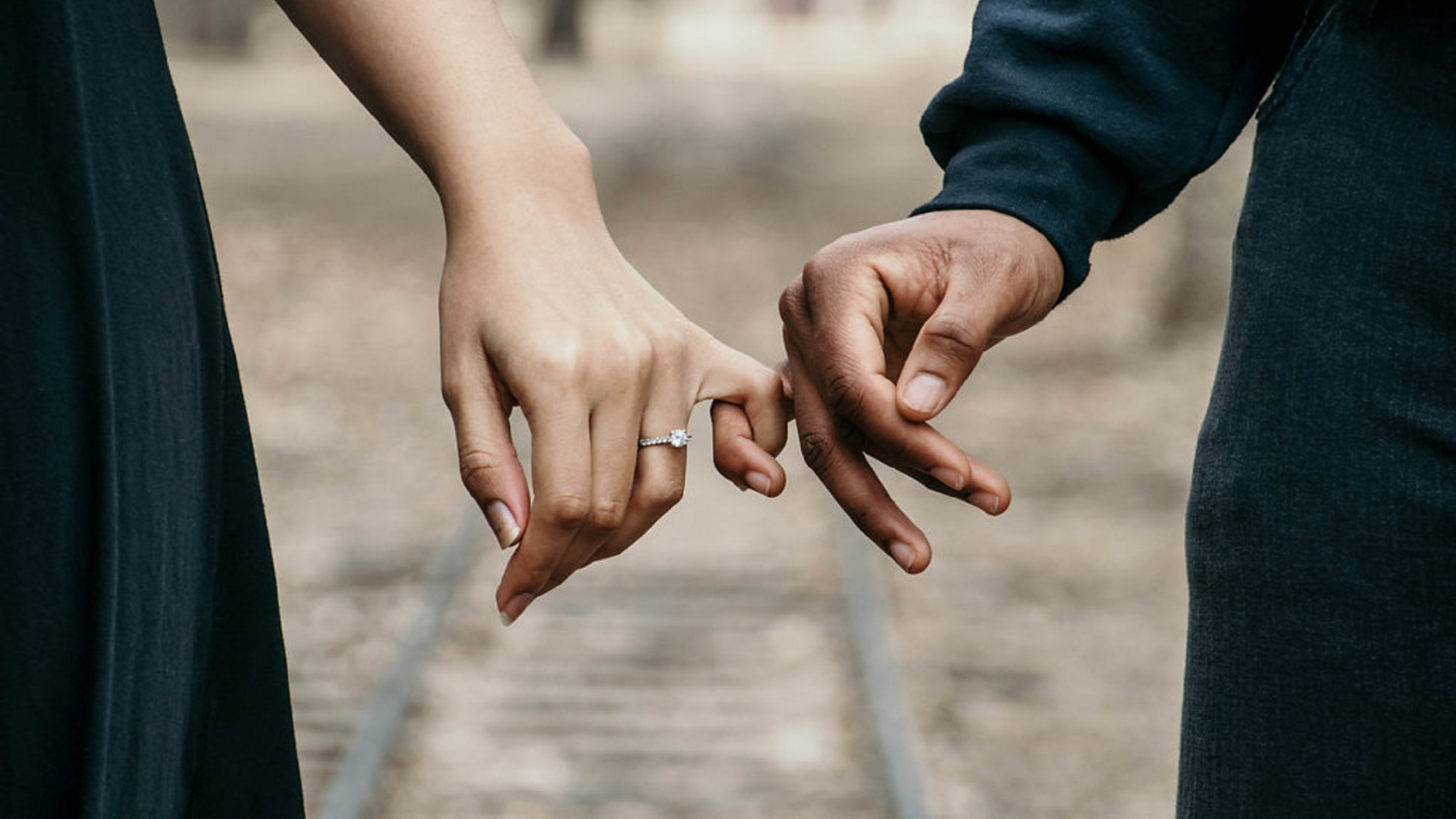 couple holding hands