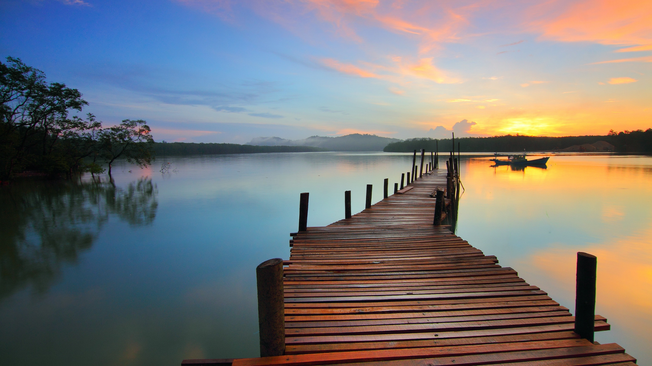 dock on a lake