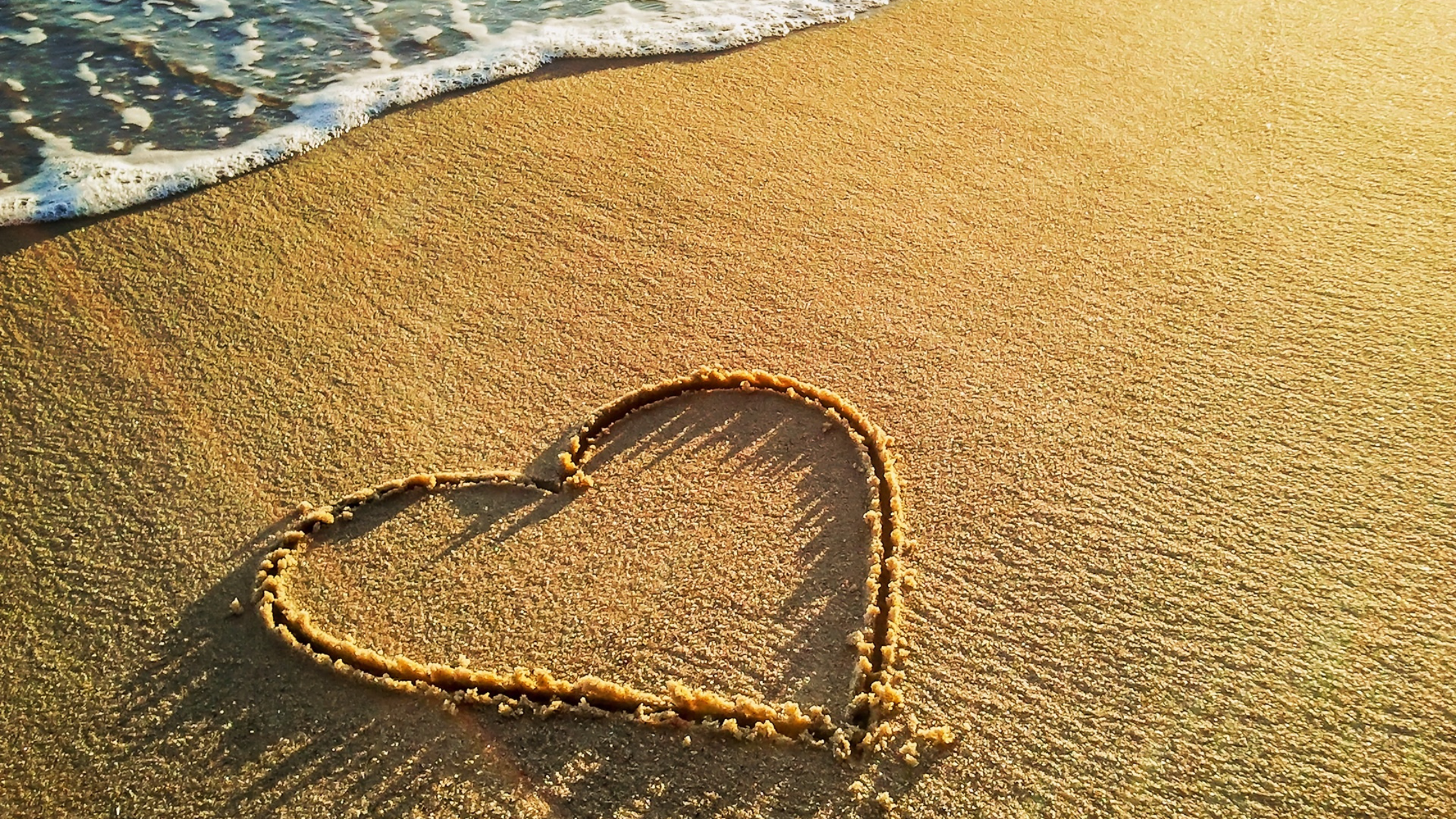 heart on sand