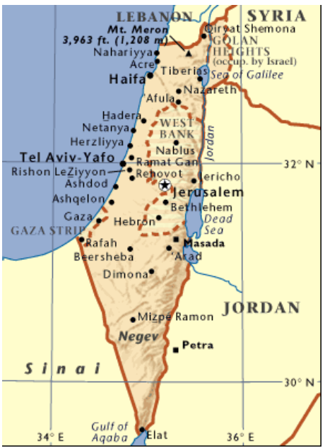 Map of Israel