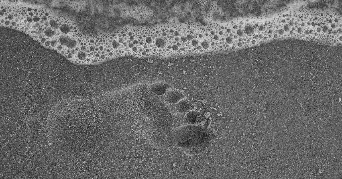 footstep in the sand