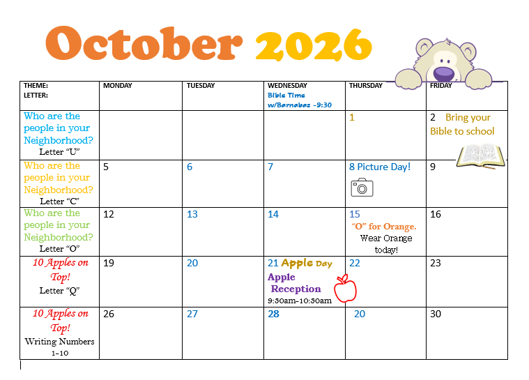 October 2026 Calendar